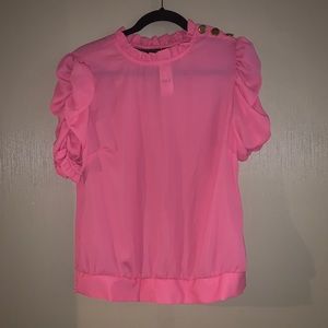 Sheer light pink blouse Medium